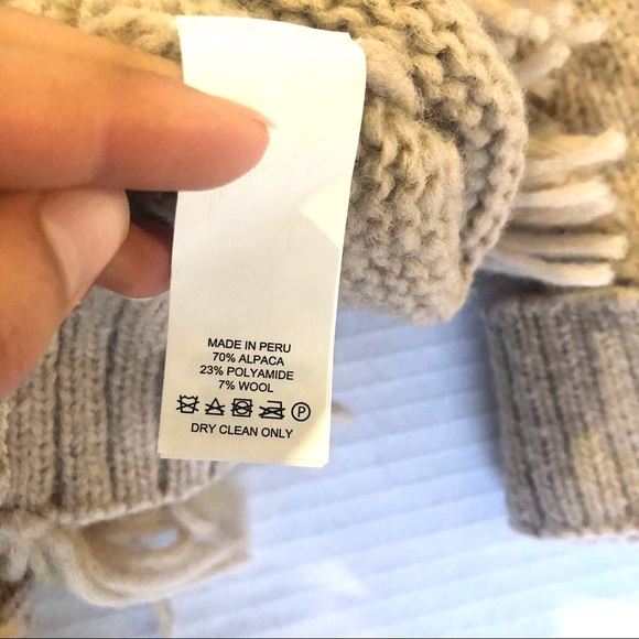 Kate Spade NWT Broome Street Alpaca Tassel Sweater Caramel L - Picture 7 of 8